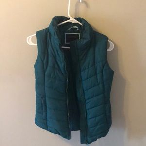 Dark forest green vest